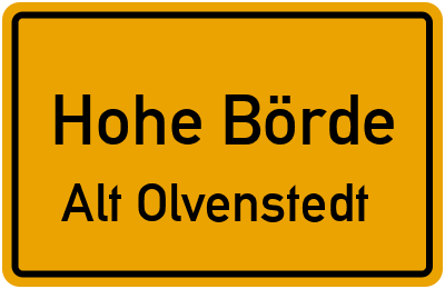 Straßenverzeichnis Hohe Börde Alt Olvenstedt