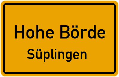Straßenverzeichnis Hohe Börde Süplingen