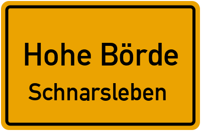 Straßenverzeichnis Hohe Börde Schnarsleben