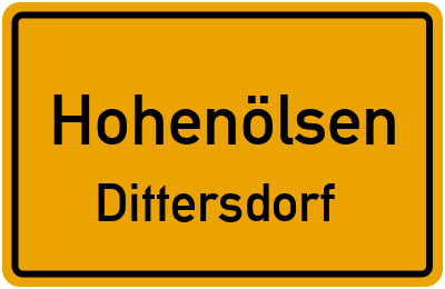 Straßenverzeichnis Hohenölsen Dittersdorf