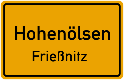 Straßenverzeichnis Hohenölsen Frießnitz