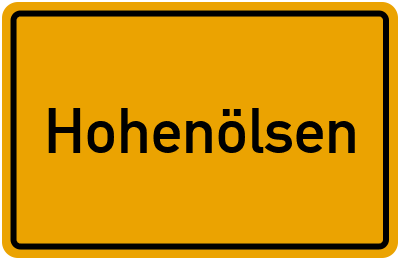 Ortsschild von Gemeinde Hohenölsen in Thüringen