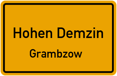 Straßenverzeichnis Hohen Demzin Grambzow