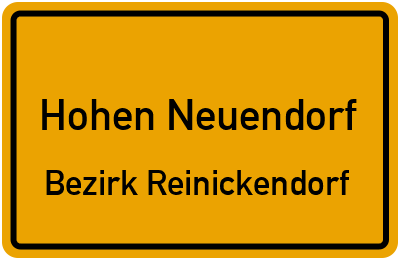 Straßenverzeichnis Hohen Neuendorf Bezirk Reinickendorf