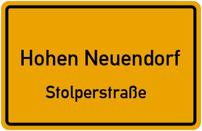 Straßenverzeichnis Hohen Neuendorf Stolperstraße