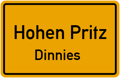Straßenverzeichnis Hohen Pritz Dinnies