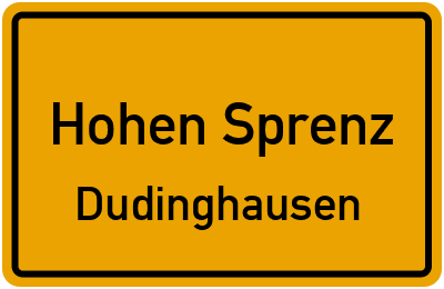 Straßenverzeichnis Hohen Sprenz Dudinghausen