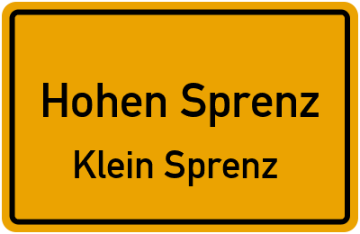 Straßenverzeichnis Hohen Sprenz Klein Sprenz