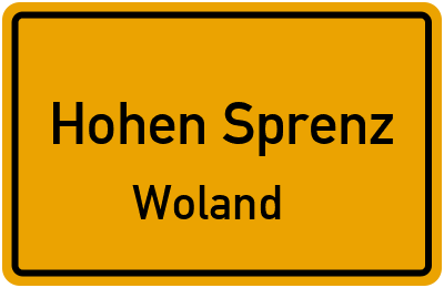 Straßenverzeichnis Hohen Sprenz Woland