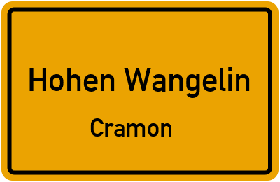 Straßenverzeichnis Hohen Wangelin Cramon