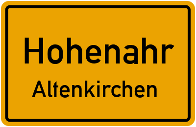 Ortsschild Hohenahr Altenkirchen