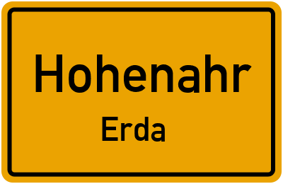 Straßenverzeichnis Hohenahr Erda