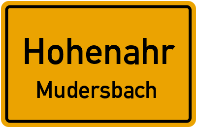 Ortsschild Hohenahr Mudersbach