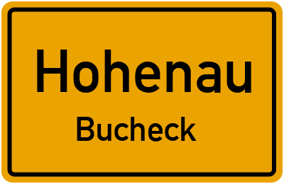 Ortsschild Hohenau Bucheck
