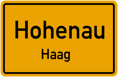 Ortsschild Hohenau Haag
