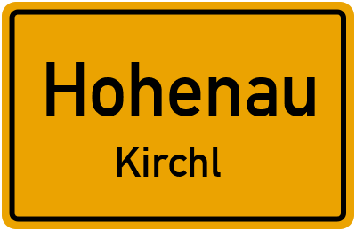 Ortsschild Hohenau Kirchl