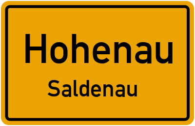 Ortsschild Hohenau Saldenau
