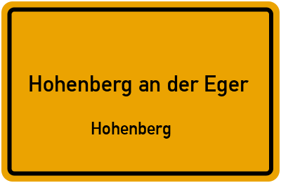 Straßenverzeichnis Hohenberg an der Eger Hohenberg