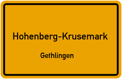 Straßenverzeichnis Hohenberg-Krusemark Gethlingen
