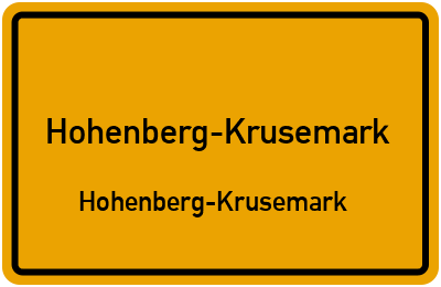 Straßenverzeichnis Hohenberg-Krusemark Hohenberg-Krusemark