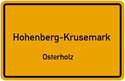 Straßenverzeichnis Hohenberg-Krusemark Osterholz