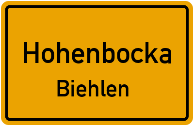 Straßenverzeichnis Hohenbocka Biehlen