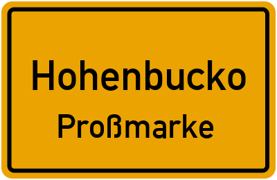 Straßenverzeichnis Hohenbucko Proßmarke