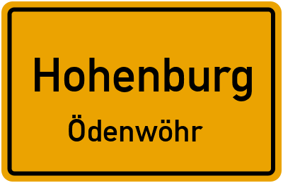 Ortsschild Hohenburg Ödenwöhr