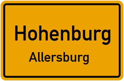 Ortsschild Hohenburg Allersburg