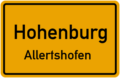 Ortsschild Hohenburg Allertshofen