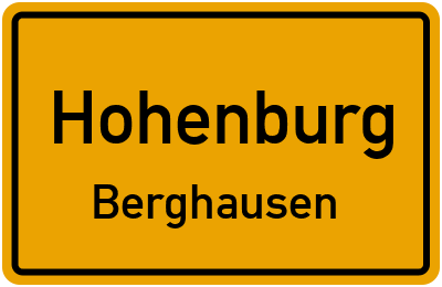 Ortsschild Hohenburg Berghausen