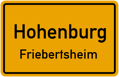 Ortsschild Hohenburg Friebertsheim