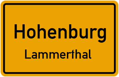 Ortsschild Hohenburg Lammerthal