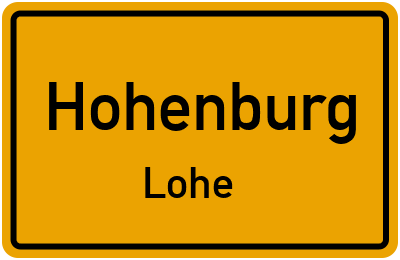 Ortsschild Hohenburg Lohe