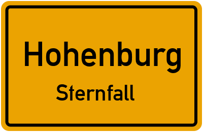 Ortsschild Hohenburg Sternfall