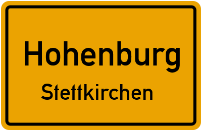 Ortsschild Hohenburg Stettkirchen