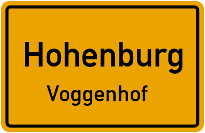 Ortsschild Hohenburg Voggenhof