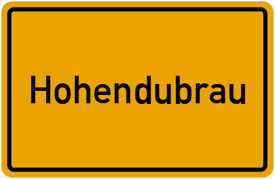 Ortsschild von Gemeinde Hohendubrau in Sachsen