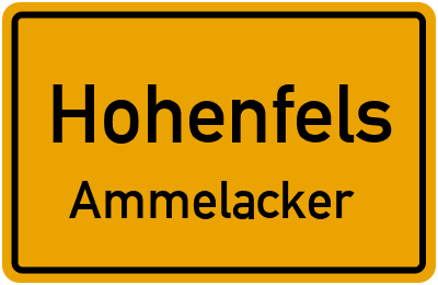 Ortsschild Hohenfels Ammelacker