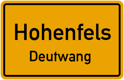 Ortsschild Hohenfels Deutwang