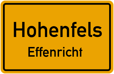 Straßenverzeichnis Hohenfels Effenricht