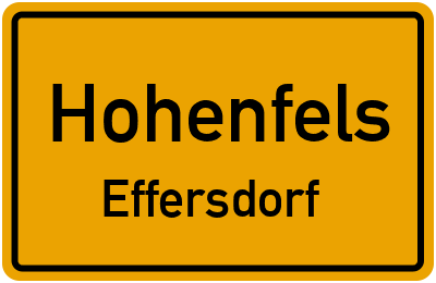 Ortsschild Hohenfels Effersdorf