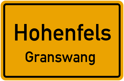 Ortsschild Hohenfels Granswang