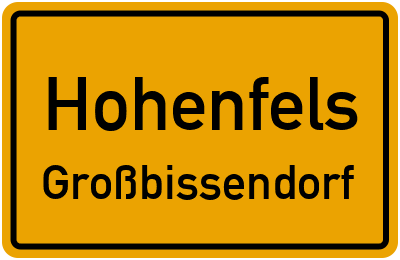 Ortsschild Hohenfels Großbissendorf