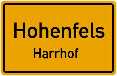 Ortsschild Hohenfels Harrhof