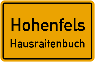 Ortsschild Hohenfels Hausraitenbuch