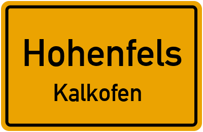 Ortsschild Hohenfels Kalkofen