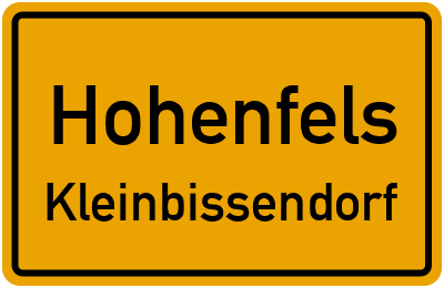 Ortsschild Hohenfels Kleinbissendorf