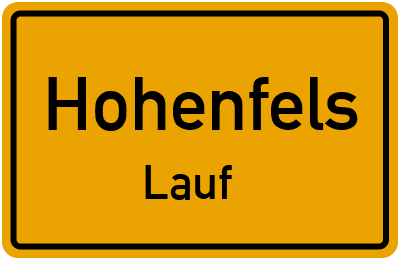 Ortsschild Hohenfels Lauf