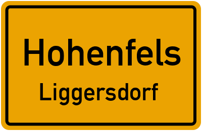 Ortsschild Hohenfels Liggersdorf